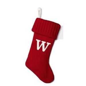 Wondershop Letter W Knit Monogram Christmas Stocking - Red